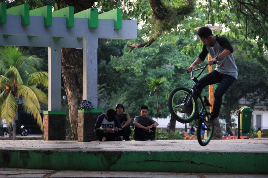 Selain untuk keluarga, taman ini juga dilengkapi dengan berbagai arena ketangkasan untuk anak muda seperti arena untuk bermain sepeda bmx