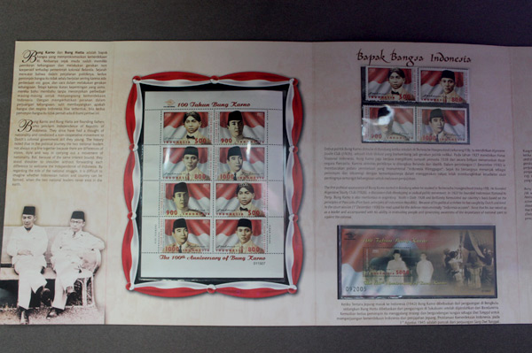 Perangko edisi Bung Karno sebagai penghormatan untuk sang Proklamator