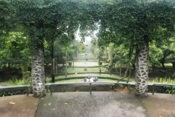 Ijzerman Park (Taman Ganesha), dahulu dari sisi atasnya cekungan Bandung terlihat dengan jelas