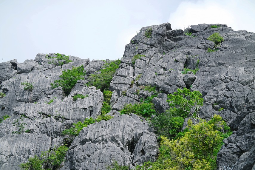 Jalur pendakian menuju puncak Gunung Fatule'u hampir seluruhnya adalah bebatuan dengan kemiringan dari 60 - 90 derajat