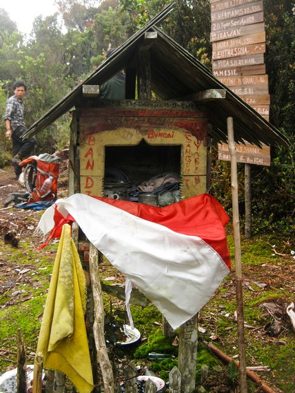 Tempat pemujaan atau permintaan oleh warga dari Kasongan, Kalimantan Tengah