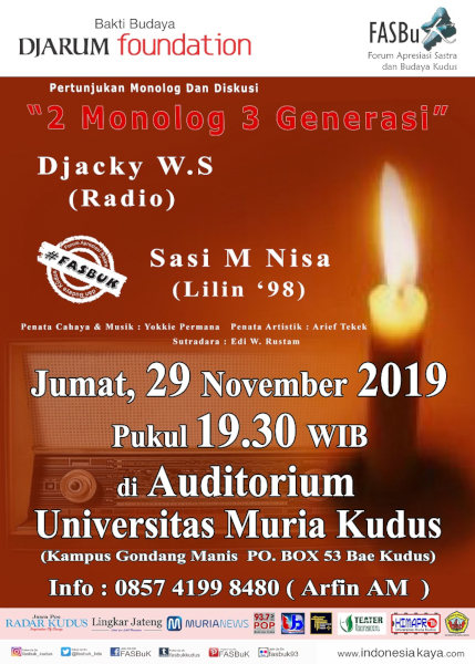 Forum Apresiasi Sastra Dan Budaya Kudus (FASBuK) Edisi November 2019