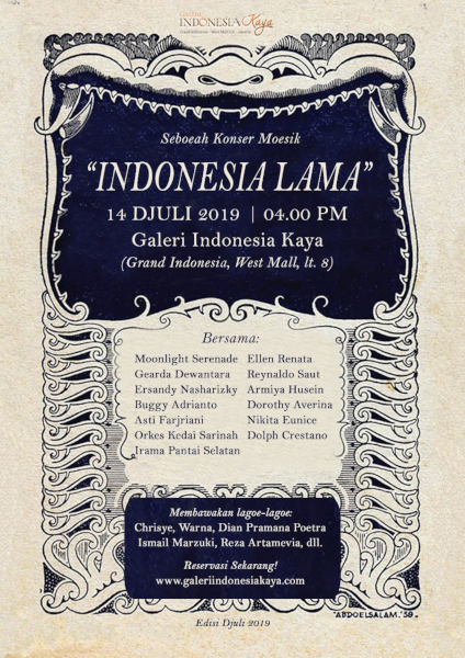 Sebuah Konser Moesik “Indonesia Lama”
