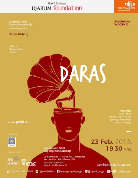 Pertunjukan Musik ‘Daras’, Jagongan Wagen Edisi Februari 2019