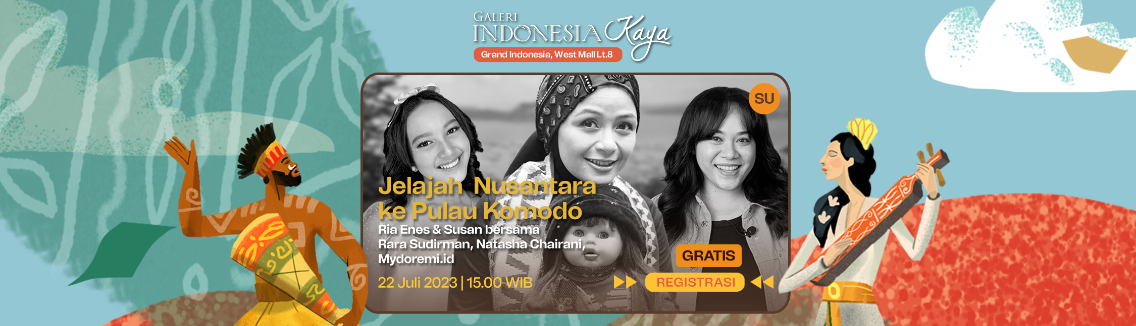 Jelajah Nusantara ke Pulau Komodo oleh Ria Enes dan Susan bersama Rara Sudirman, Natasha Chairani, Mydoremi.id