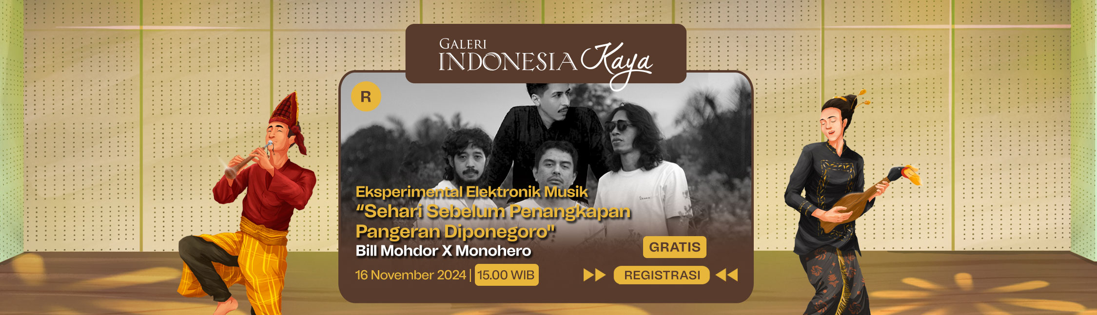 Eksperimental Elektronik Musik “Sehari Sebelum Penangkapan Pangeran Diponegoro” oleh Bill Mohdor X Monohero