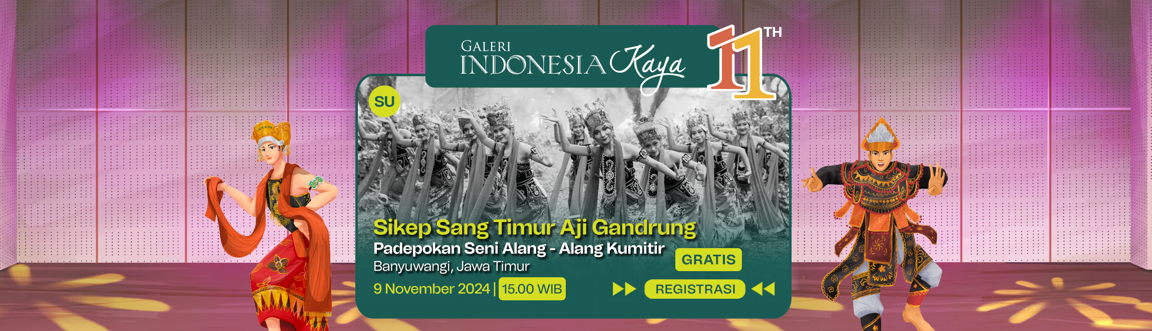 Sikep Sang Timur Aji Gandrung oleh Padepokan Seni Alang-Alang Kumitir (Banyuwangi, Jawa Timur)