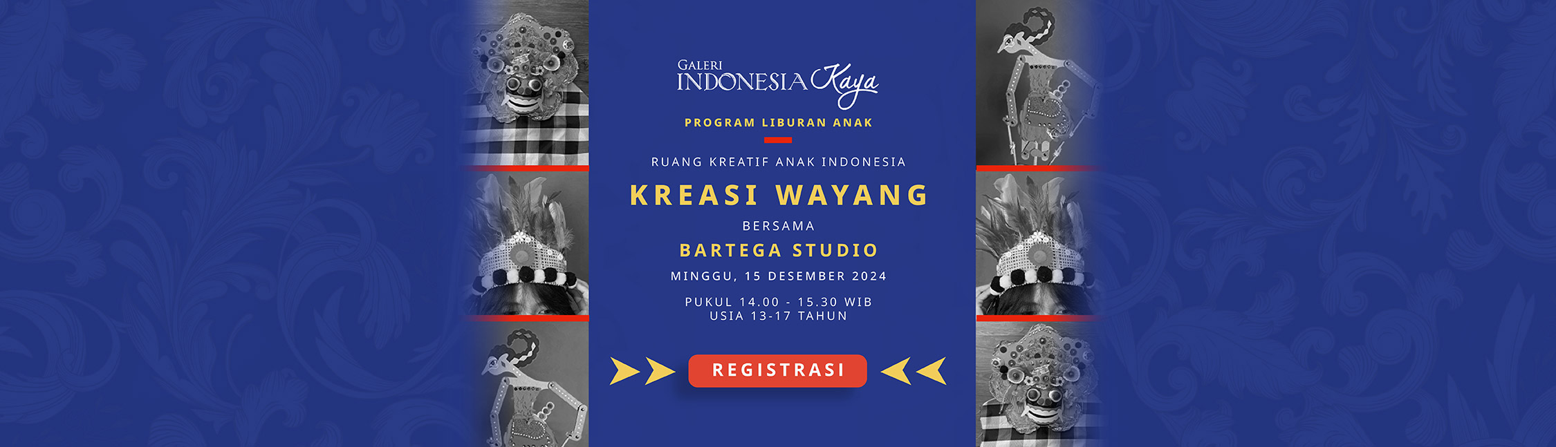 Workshop Ruang Kreatif Anak Indonesia Kreasi Wayang Bersama Bartega Studio