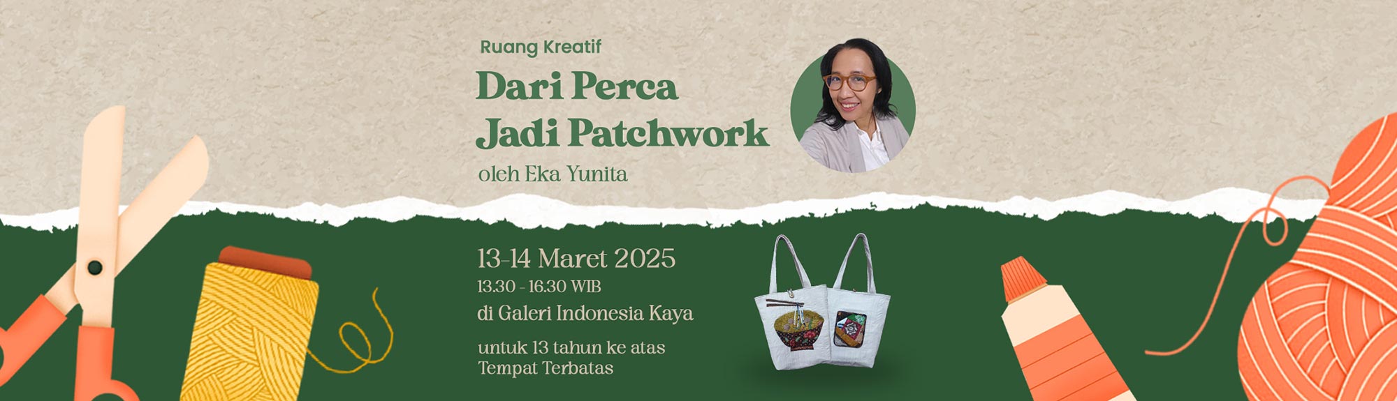 Ruang Kreatif : Dari Perca Jadi Patchwork oleh Eka Yunita