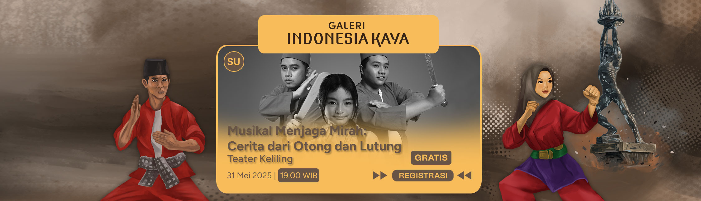 Musikal Menjaga Mirah : Cerita dari Otong dan Lutung oleh Teater Keliling – 19.00