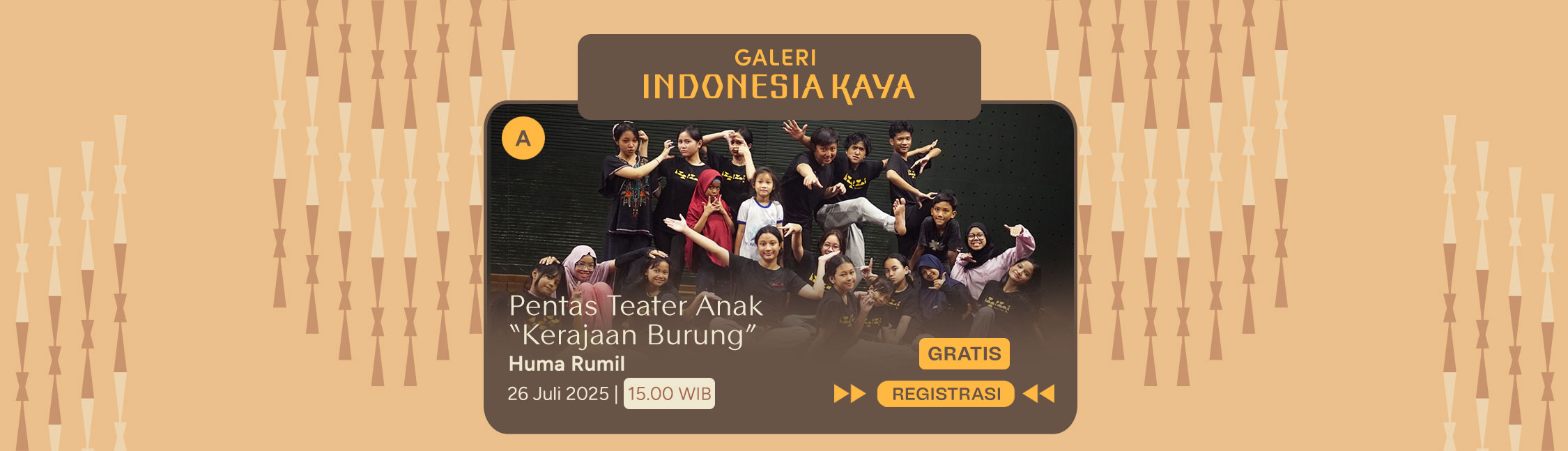 Pentas Teater Anak “Kerajaan Burung” oleh Huma Rumil