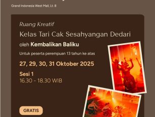 Ruang Kreatif Kelas Tari Cak Sesahyangan Dedari oleh Kembalikan Baliku – Sesi 1