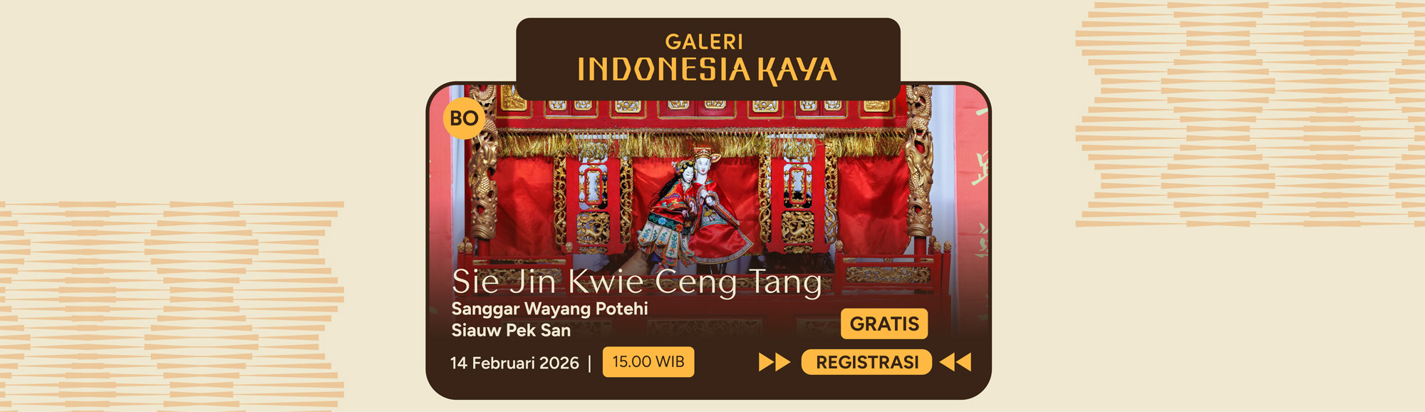 Sie Jin Kwie Ceng Tang oleh Sanggar Wayang Potehi Siauw Pek San