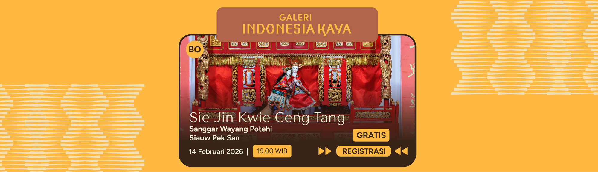Sie Jin Kwie Ceng Tang oleh Sanggar Wayang Potehi Siauw Pek San – 19.00