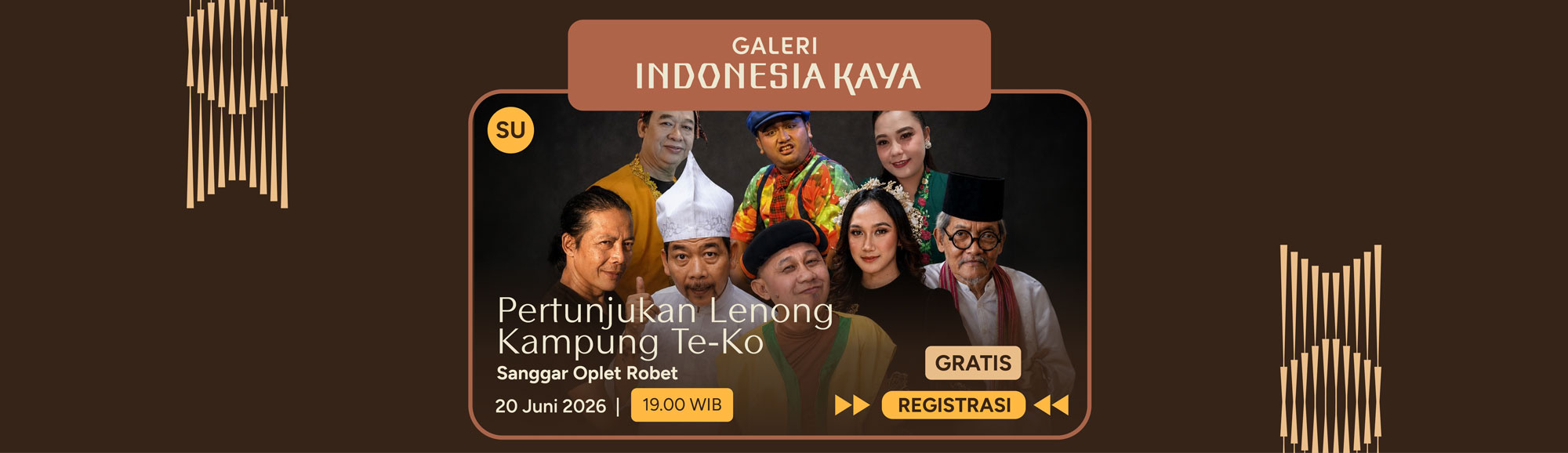 Pertunjukan Lenong Kampung Te-Ko oleh Sanggar Oplet Robet – 19.00