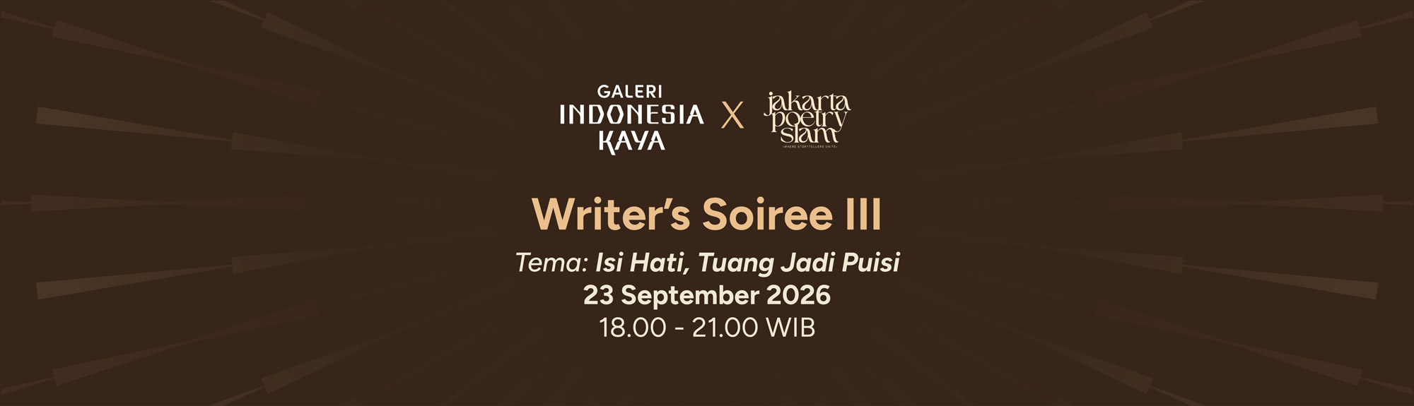 Writer’s Soiree Isi hati, tuang jadi puisi