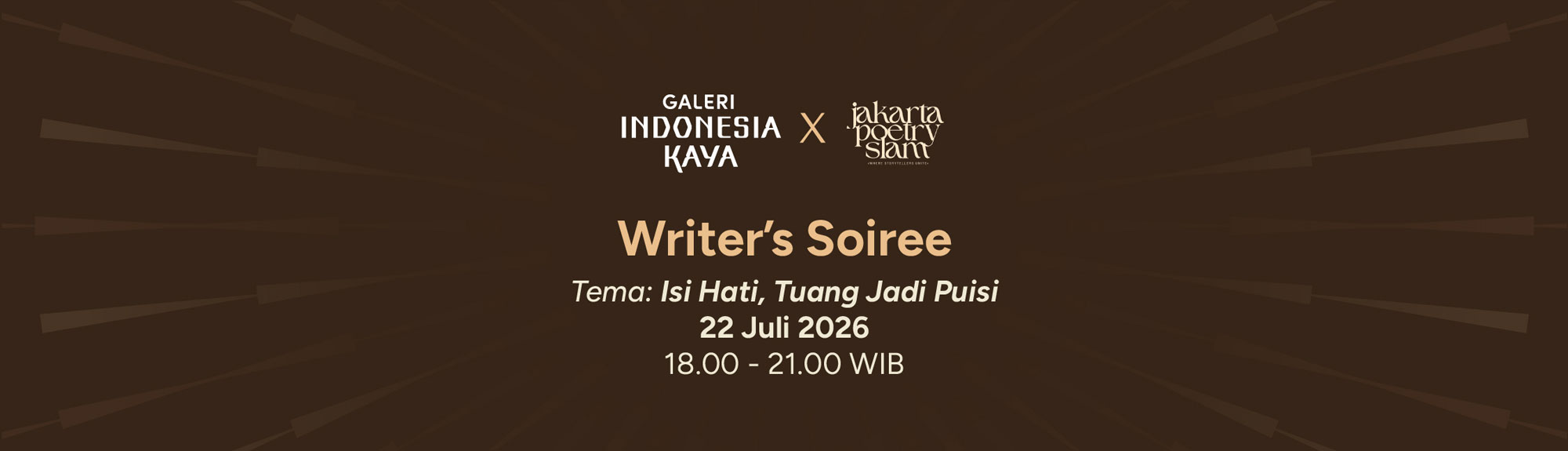 Writer’s Soiree Isi hati, tuang jadi puisi