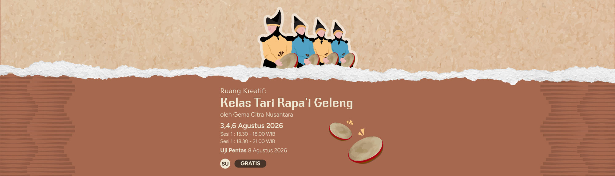 Kelas Tari Rapa’i Geleng oleh Gema Citra Nusantara