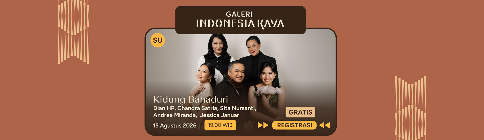 Kidung Bahaduri oleh Dian HP bersama Chandra Satria, Sita Nursanti, Andrea Miranda dan Jessica Januar – 19.00