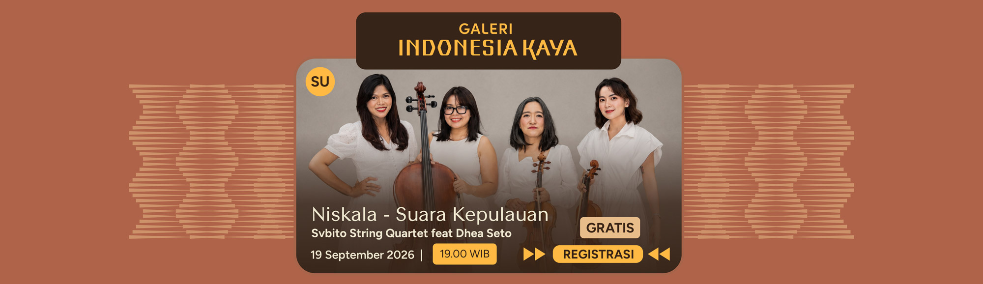NISKALA – Suara Kepulauan oleh Svbito String Quartet feat Dhea Seto – 19.00