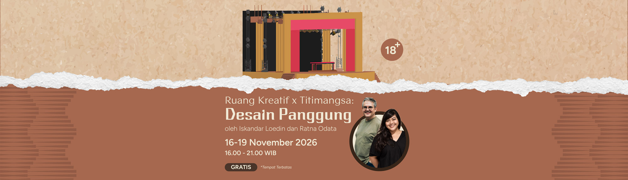 Ruang Kreatif X Titimangsa: Desain Set Panggung oleh Iskandar Loedin dan Ratna Odata