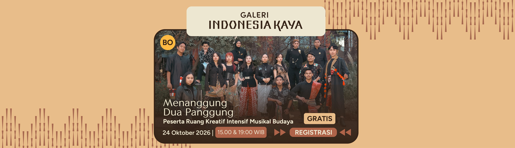 Menanggung Dua Panggung oleh Peserta Ruang Kreatif Intensif Musikal Budaya – Sesi 1 & 2