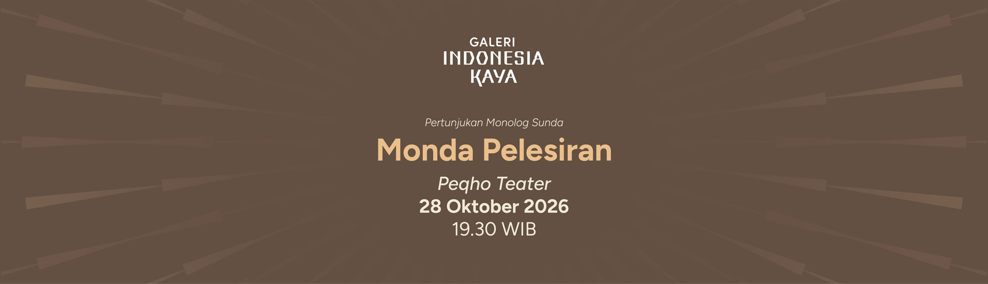 Pertunjukan Monolog Sunda Monda Pelesiran Pedqo Teater